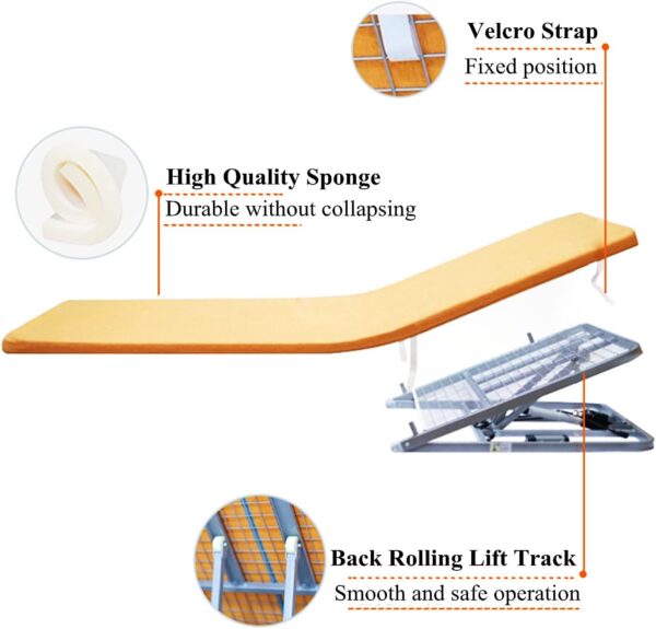 WTTTTW Electric Lifting Bed Backrest for Sitting Up in Bed, Multi-Angle Adjustable Bed Chair Tummy Tuck Pillow, Foldable Bed Backrest for Shoulder Back Support Rest - Image 4