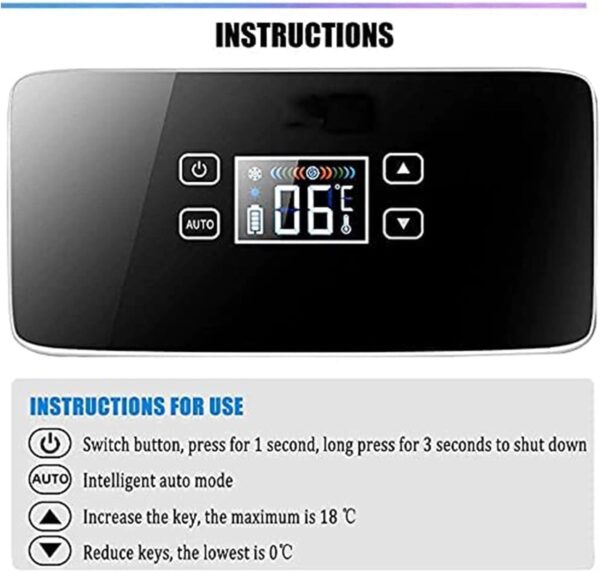 CraftNestUK Medicine Refrigerator Mini Rechargeable Portable Smart Medicine Refrigerated Box Outdoor Home - Box for Medication with Battery (battery2) - Image 4