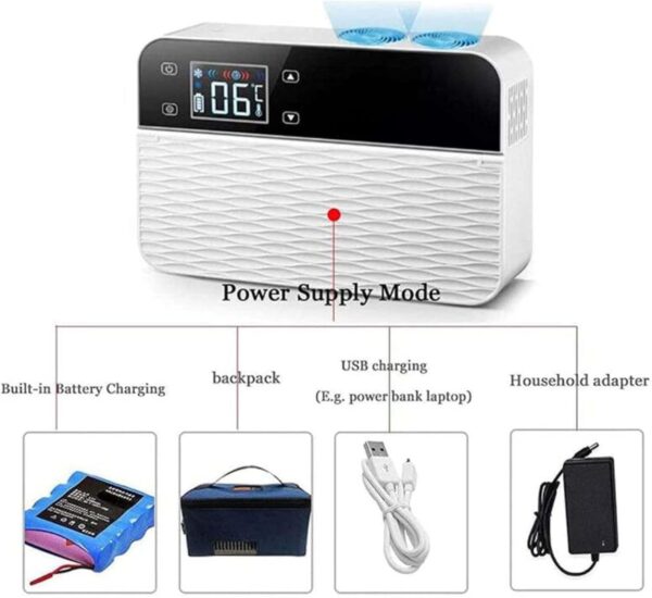 FSCLJ Portable Insulin Cooler Box for Car, Smart LED Display Medication Refrigerator with USB Charging Cable for Travel Household - Image 5