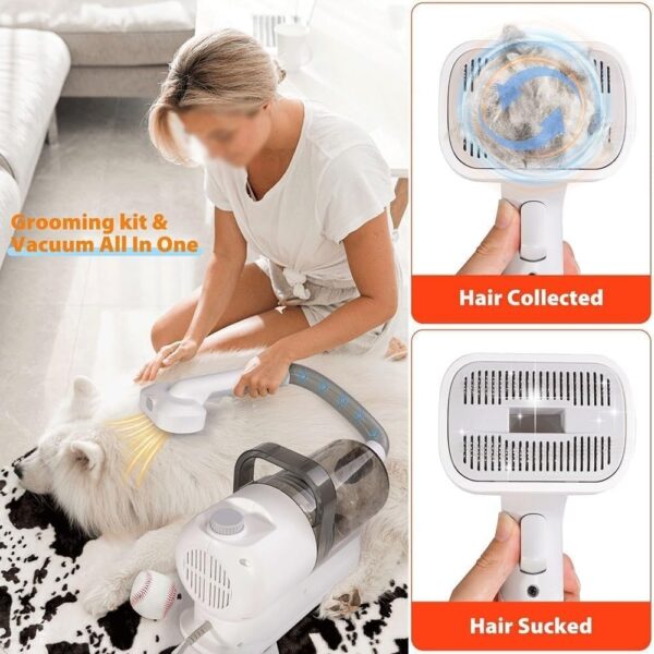 BANTASE Dog Grooming Kit With Vacuum, Dog Clippers, Suction 99% Pet Hair, Professional Pet Grooming Kit Proven Tools For Shedding Grooming, Cat Dog Grooming Vacuum Kit - Image 7