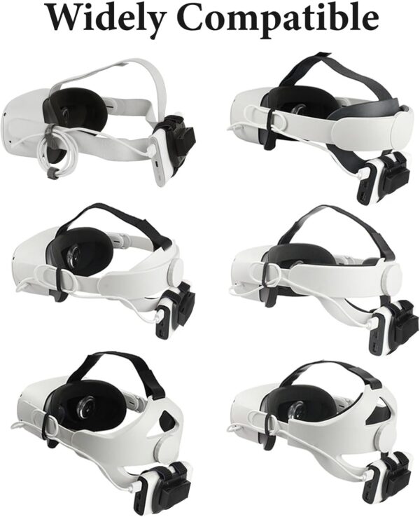 Geekria Battery Strap Compatible with Meta Quest 3, 2, HTC Vive Deluxe, Charging Bank Fixing Holder for VR Headset - Image 6