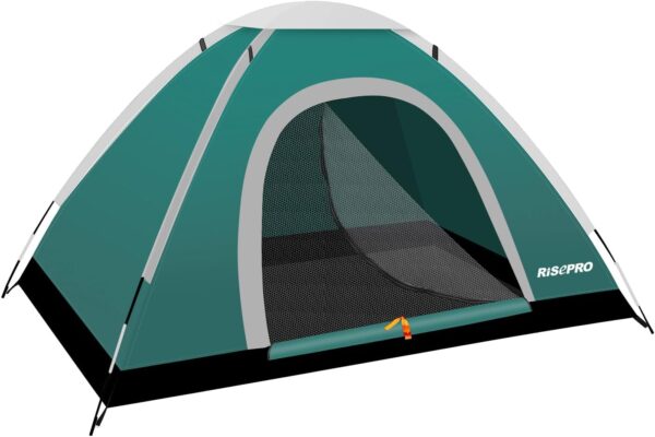 RISEPRO Portable Camping Tent, 2 Person Lightweight Tent, Waterproof Windproof, UV Protection, Perfect for Beach, Outdoor, traveling, hiking, camping, hunting, fishing, etc DC - Image 2