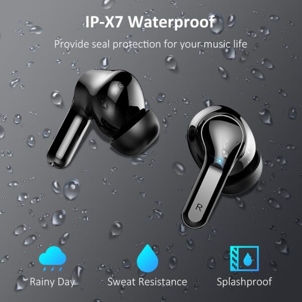 Wireless Earbuds, Wireless Headphones Bluetooth 5.3 Headphones with 4 ENC Mic, NEW 40H Bluetooth Earphones in Ear Deep Bass Noise Cancelling Bluetooth Earbuds Mini Ear Buds IP7 Waterproof LED Display - Image 9
