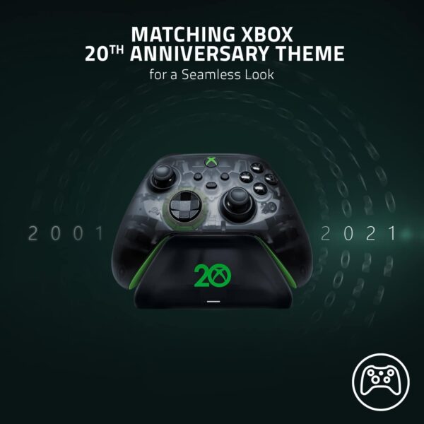 Razer Universal Quick Charging Stand - Quick Charging Stand for Xbox Controllers (Fast Charging, Universal Compatibility for New and Old Controllers) Xbox 20th Anniversry - Image 4
