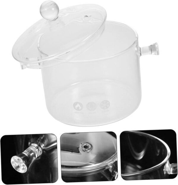 IWOWHERO Stove Pot with Lid Glass Pots and Pans Versatile Cooking High-temperature Resistant for Home Use - Image 10
