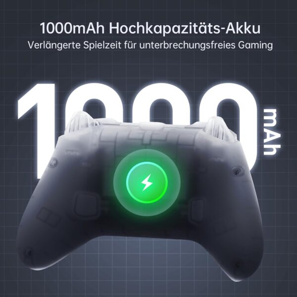 Machenike G3V2 Bluetooth Gaming Controller With Hall Effect Joysticks & Triggers, Remappable Buttons, 1000Hz Gamepad with Charging Dock, Dual Vibration - for PC/Switch/iOS/Android, RGB, Black PE - Image 7