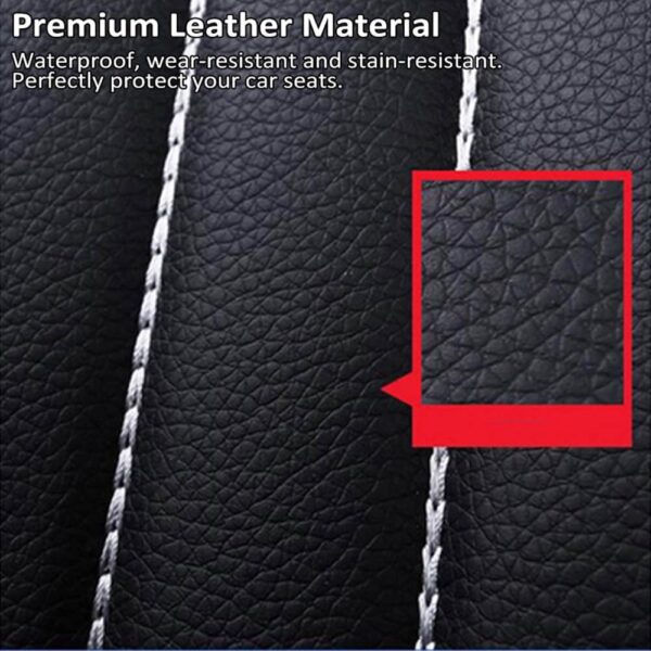 VISLONE Universal Car Seat Covers, PU Leather Car Seat Protector, Fit Most Trucks, SUVs, or Vans - Image 7