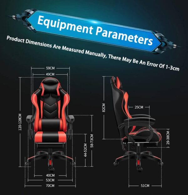 ANIFM Video Gaming Chair Racing Recliner,PC Gaming Chair with Footrest and Bluetooth Speakers Music Video Game Chair for Home and Office Comfortable anniversary - Image 3