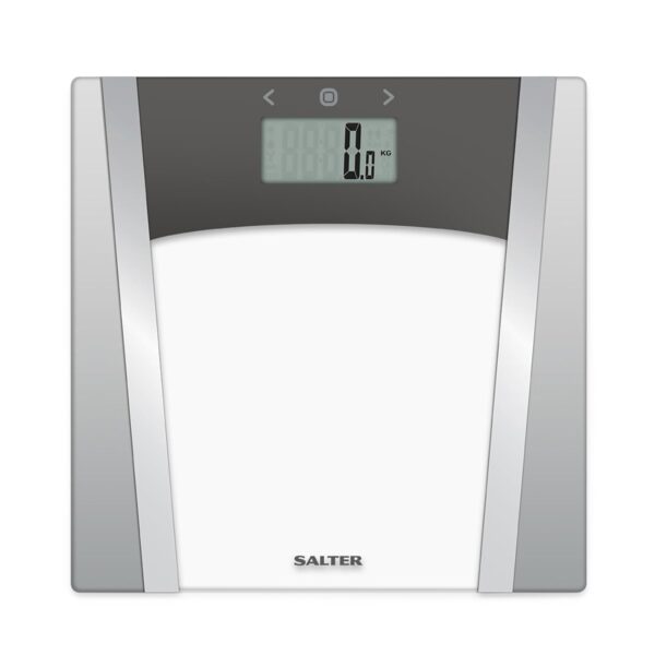 Salter 9127 SVSV3R Glass Analyser Bathroom Scale – 180KG Electronic Body Weight Scale, Measures Body Fat, Body Water, Muscle Mass, Bone Mass, BMI and BMR, 10 User Memory, Step-On, Batteries Included - Image 2