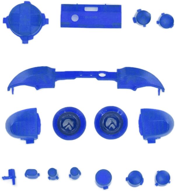 ASHATA Replacement Full Buttons Kit for Xbox, Full Trigger Module Set RT LT RB LB ABXY Buttons Game Controller Button Accessory Set, for Series X for Series S gamepad(Transparent blue) - Image 2