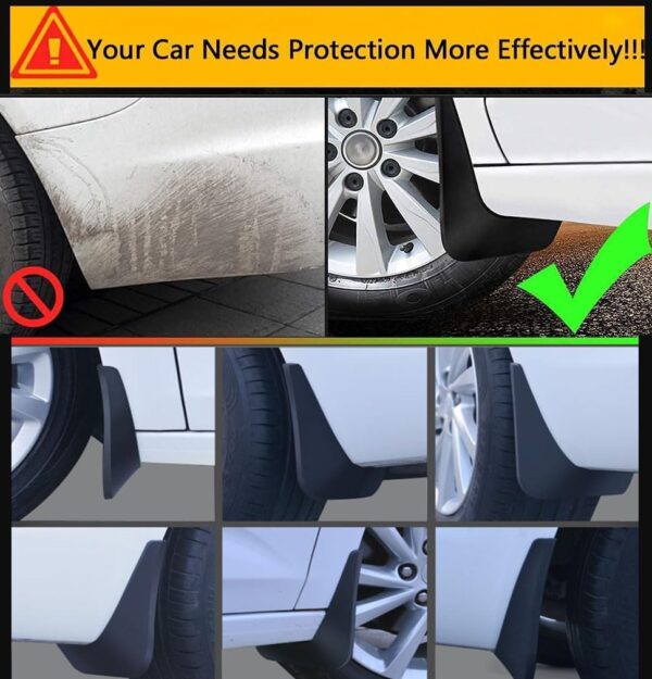 4 Pcs Car Mud Flaps for Tesla Model X 2016-2021, Car Front and Rear Splash Guards, Mudflaps Flap, Car Wheel Protection, Splashproof Waterproof Protects Accessories - Image 2