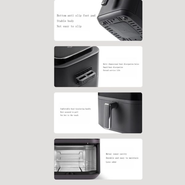 6L capacity multifunctional smart electric fryer air fryer visual air fryer - Image 8