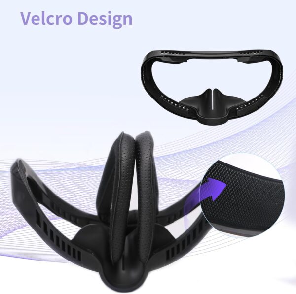 VR Face Pad for Playstation VR2, AODELAN Breathable Holes Leather Protective VR Accessories VR Face Cover Cushion Replacement Fitness Facial Interface Bracket Compatible with PS VR2 - Image 7