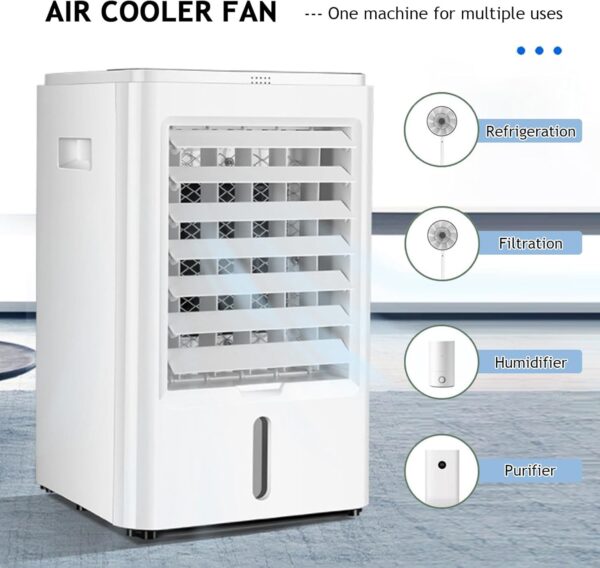 Cplsntaeam Air Cooler, 4L Portable Air Conditioner with 3 Wind Speeds and Timing Function, Evaporative Air Coolers Quiet Desktop Air Cooler Fan for Home Office Dorm Camping,12V - Image 3