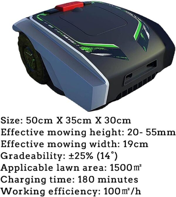 DDZJTPP Robotic Lawnmower for Medium Gardens up to 1500 Square Meters,Wifi Connected Robot Lawn Mower with App Control,Ai Technology,Adjustable Cutting Heights with Charging Station,Easy to Set Up - Image 10