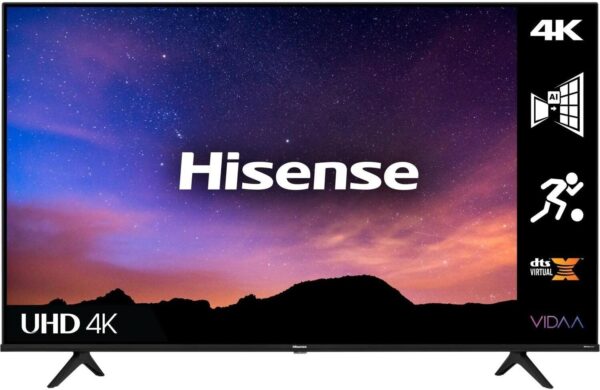 HISENSE 55A6GTUK (55 Inch) 4K UHD Smart TV, with Dolby Vision HDR, DTS Virtual X, Youtube, Netflix, Freeview Play and Alexa Built-in, Bluetooth and WiFi (2021 NEW), Operating System VIDAA - Image 2