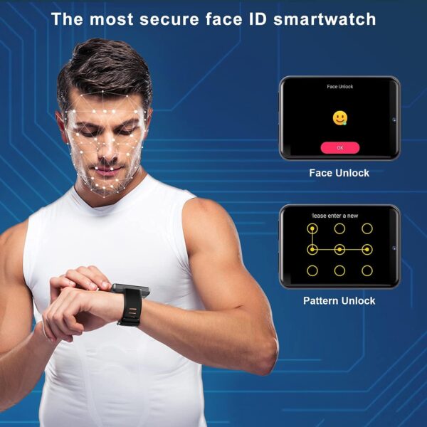 KOSPET NOTE 4G Smartwatch, 2.4" IPS Touch Screen GPS Smart Watch for Men, 3G RAM 32GB ROM Phone Watches with Dual Cameras, Face ID, Heart Rate Monitor, Compatible for Android IOS - Image 4