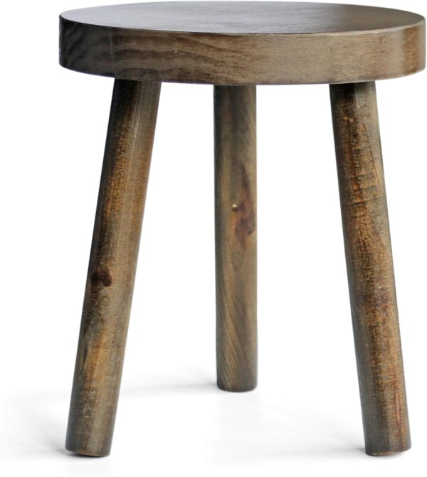 Eden Creations Wooden Stool - Ideal Plant Table, Side Table for Living Room, Indoor Plant Stand, Small Bedside or Bathroom table, Mini Table (35cm) - Image 2