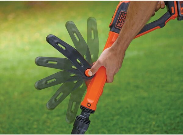 Black+Decker Rasentrimmer AFS Reflex Fadenverlängerung (18V 2,0Ah, 28 cm Schnittbreite, verstellbarer Zweithandgriff, Einzelfaden 9 m/1,6 mm, inkl. Akku und Ladegerät) STC1820PC - Image 3