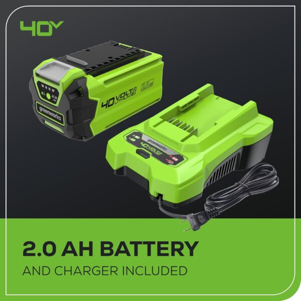 Greenworks 24252 G-Max 40V 150 Mph Variable Speed Cordless Blower, (2Ah) Battery And Charger Included - Image 8