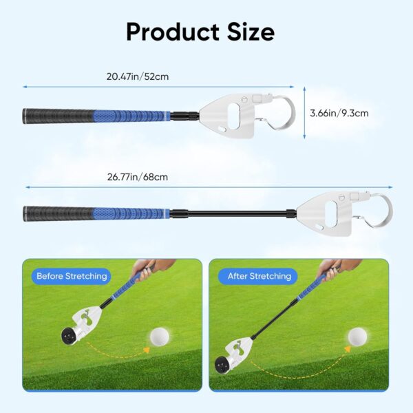 VR Golf Club Attachment Compatible with Meta Oculus Quest 3/Quest 2/Meta Quest 3S, Aluminum Non-Slip Golf Handle Grip for Golf+ 1:1 Molded Controller Adapter & Fixed Plate - Image 7