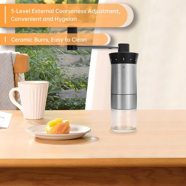 Pour Over Coffee Kit, Coffee Maker Set, All in One Hand Drip Coffee Set, Coffee Grinder Manual Set, Ideal for Anniversary Birthday Gift - Image 4