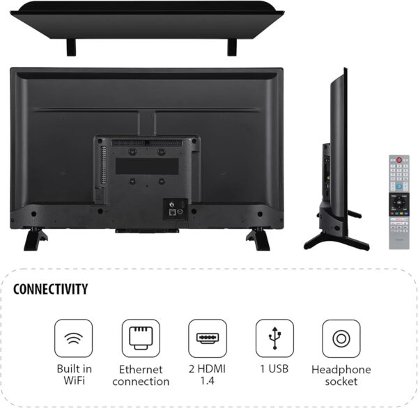 Toshiba 32 inch WV2553DB HD Ready Smart VIDAA TV, HDR, Freely, Disney plus, Prime Video, Netflix, Dolby Audio, Works with Alexa, Works with Google Assistant, VIDAA Voice - Image 9