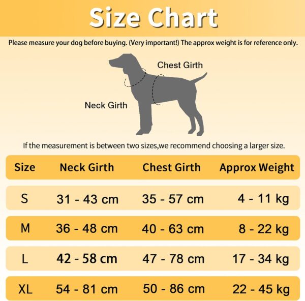 Funfox Dog Harness Large No Pull, Adjustable 2 Clips Anti-Pull Vest with Practical Handle, Breathable Padded Pet Harness Designed for Small/Large Breeds, Reflective Training Walking Red L - Image 3