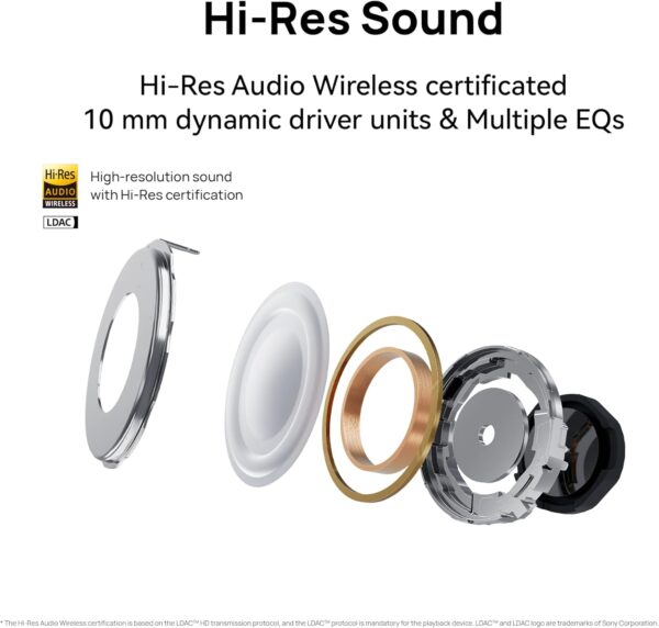 HUAWEI FreeBuds 5i Wireless Headphones, TWS Bluetooth Headphones, Hi-Res Sound, Multi-Mode Noise Cancellation, 28 Hour Battery Life, Compatible with Android/iOS/Window，Nebula Black - Image 4