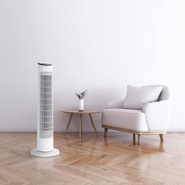 KEPLIN 55W 29-Inch 90 Degree Oscillating Tower Fan with Remote Control, Powerful Wind, 6 Speeds, 3 Modes, Temperature Display & 12 hour Timer, Perfect fans for Home & Office Made with Quiet Operation - Image 7