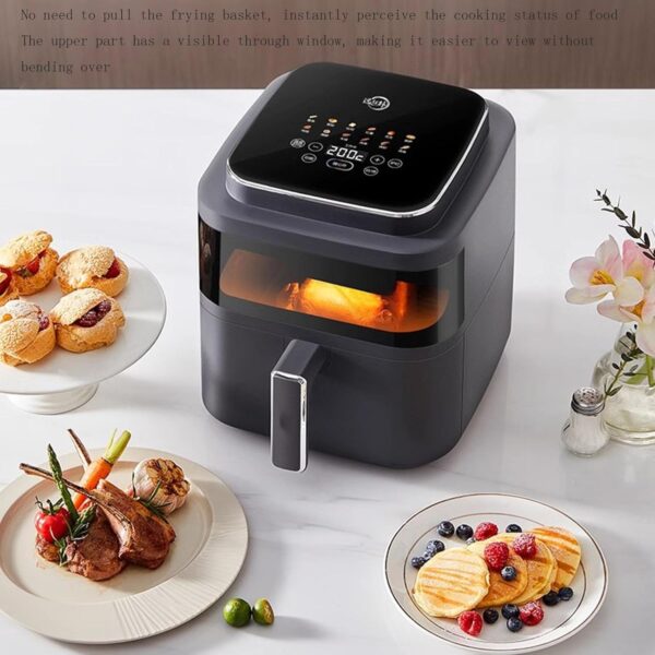 6L capacity multifunctional smart electric fryer air fryer visual air fryer - Image 6