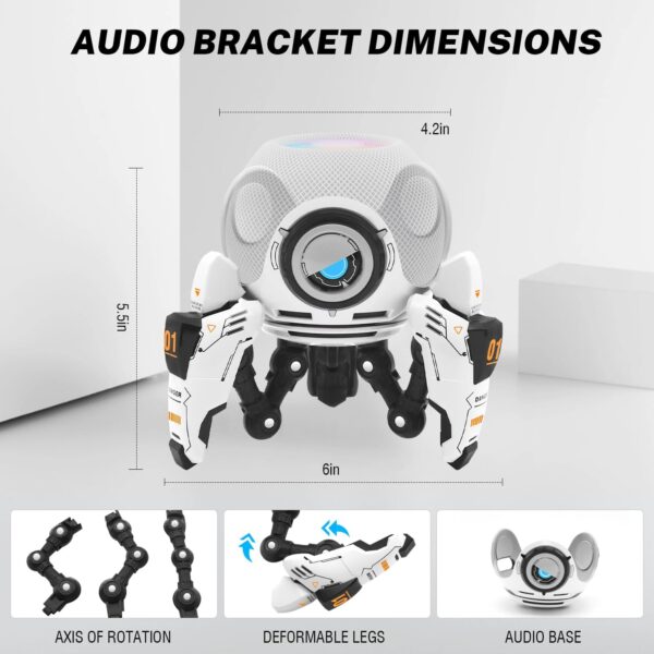 Echo Dot Stand, Echo Dot 4th/5th Gen Table Holder,for Smart Audio Stand to Protect Your Speakers - Image 7