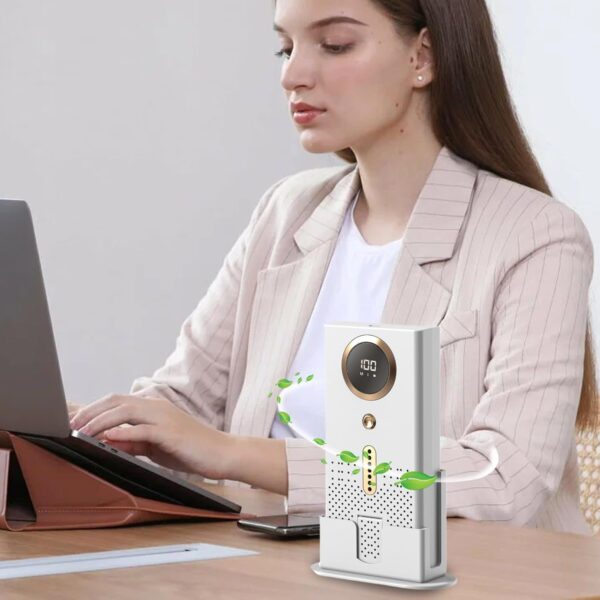 Room Air Purifier - Kitchen Air Cleaner | Air Purifier With 1800mAh Battery | Air Purifiers For Bedroom | Kitchen Air Cleaner | Desktop Air Purifiers Bedroom Home Filter Cleaner For Better Sleep Odor - Image 4