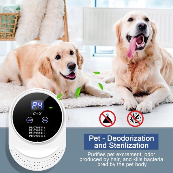Ozone Generator, Air Purifier for Home Bedroom, Negative Ion Generator 300mg/h Ozone Machine Odor Removal for Home, Pets, Portable Ozone Generator Suitable for Toilets, Living Room, Pet Room, Kitchen - Image 5
