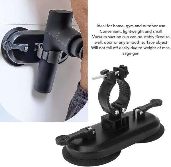 Hands Free Massage Gun Holder for Back with Vacuum Suction Cup Mount, Self Massage in Hard-to- Areas, Suitable for Most Massage Guns - Image 4