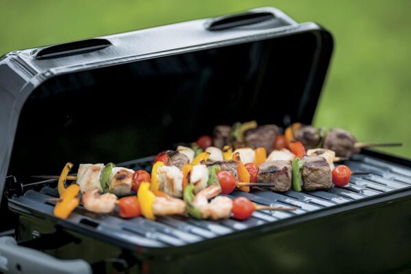 Weber Go-Anywhere Gas Grill, 42 x 26cm Grill Area, Lightweight Portable BBQ Grill, Table Camping Grill with Porcelain-Enamelled Bowl & Lid, Folding Legs - Black (1141056) - Image 19
