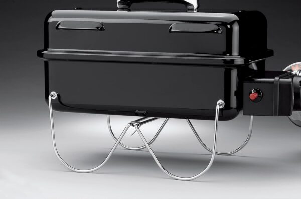 Weber Go-Anywhere Gas Grill, 42 x 26cm Grill Area, Lightweight Portable BBQ Grill, Table Camping Grill with Porcelain-Enamelled Bowl & Lid, Folding Legs - Black (1141056) - Image 7