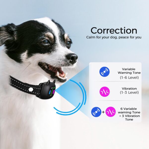 Animoul Dog Bark Training Collar – Humane No-Bark Device with Vibration and Beep Modes, Safe for Small, Medium, and Large Dogs (5-120 lbs), Suitable for All Breeds - Image 3