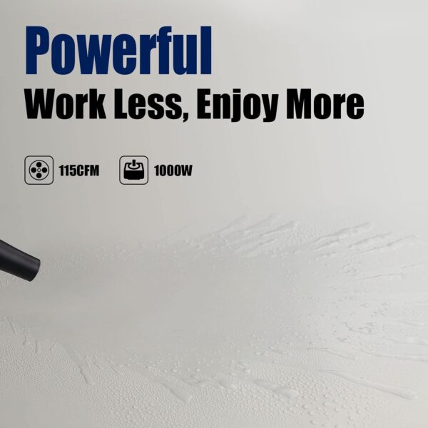 XPower Electric Air Duster for Dusting Drying Inflating Blowing Vacuuming Car Detailing Computer Leaf Blowing High Performance Motor Eco-Friendly (A-5) - Image 6
