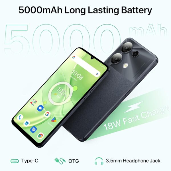 UMIDIGI G9 5G Mobile Phones, Android 14 Smartphone, 12(6+6) GB +128GB/1TB, 6.75" HD+ 90Hz Display Phones, 50MP Camera, Sim Free Unlocked Mobile Phone, 5000mAh, Dual SIM/FaceID/Fingerprint/GPS, Black - Image 7