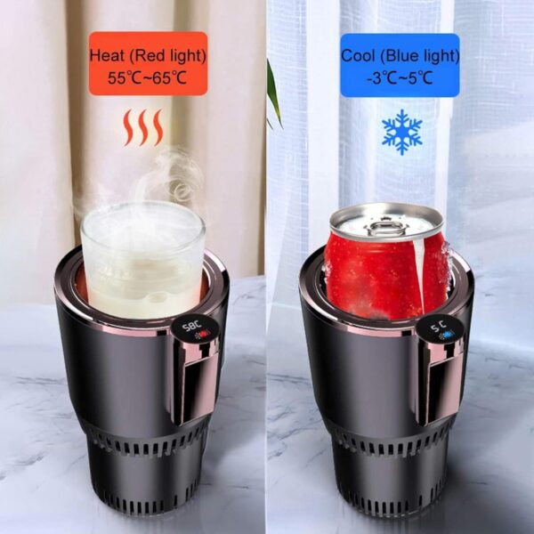 Mini Fridge Auto Car Cup Warmer Cooler,Smart Cooler Warmer Heater For Coffee Beverage Milk With LED Temperature Display,Touch Control (Color : Purple, Size : 105x95x165mm) - Image 6