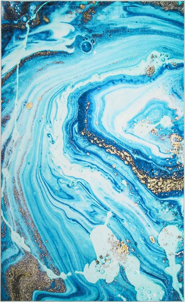 Betadistor Area Rugs Abstract Rug Home Modern Rugs Chic Ink Splash Soft Carpet Non-slip Carpets Area rug for Living room, Bedroom, Office and Indoor Decoration 60x90 CM, Blue, 306-04060 - Image 3