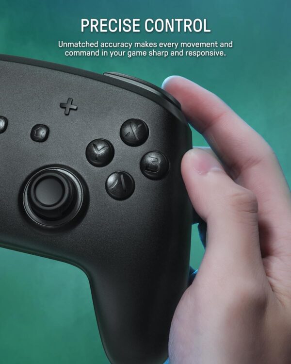 Switch Pro Controller Wireless, Switch Controller Compatible with Switch/OLED/Lite, Firefly LED Switch Pro Controller Bluetooth Gamepad with 7 RGB Colors/NFC/Wake Up/Paddle/Turbo - Black - Image 5