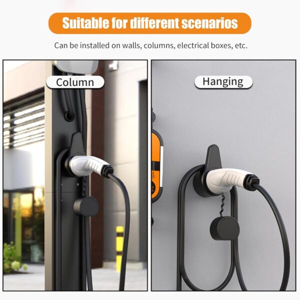 EV Charger Charging Cable Wall Mount, Charging Station for Electric Vehicles, Hanging with a Wire Hanger, Charging Station Wall Mount, Electric Vehicle Charging Cable Organiser (Tesla Specific) - Image 6
