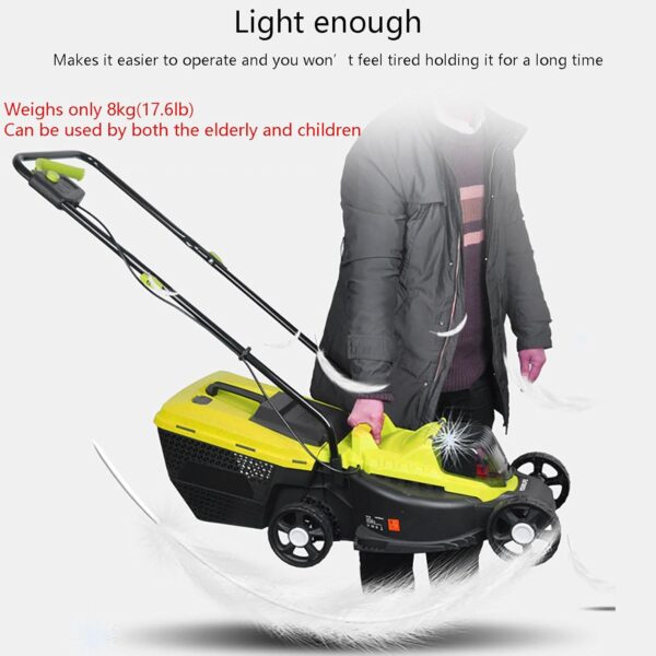 GESAIDES 33 cm (13 in) Electric Lawn Mower for Small Yards, 2-in-1 Compact, Lightweight Brushless Motor, 40V 4.0Ah Battery & Charger Included - Image 5