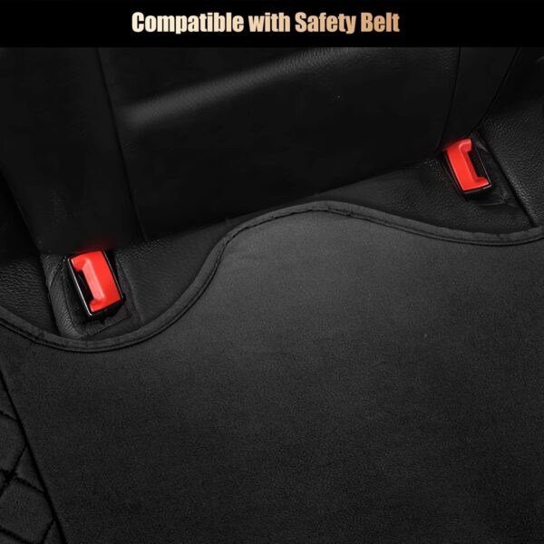 Car Seat Cover PU Leather for Back Seat, Rear Bench Car Seat Cover Fully Wrapped, Seat Protector for Rear Seat Bottom, Wear-resist and Waterproof Leather Seat Covers, Universal Fit 95% Cars - Image 6