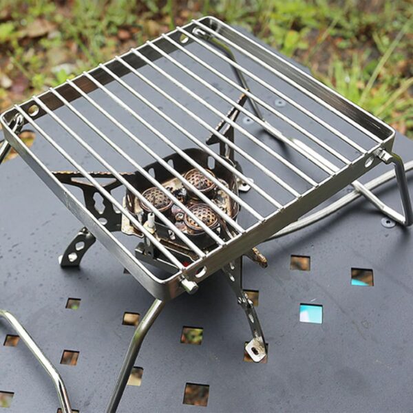 Folding Campfire Grills Stove Stand Stainless Steel Camping Fires Cooking Racks Grills Stove Stand For Outdoor Camping Hiking - Image 8