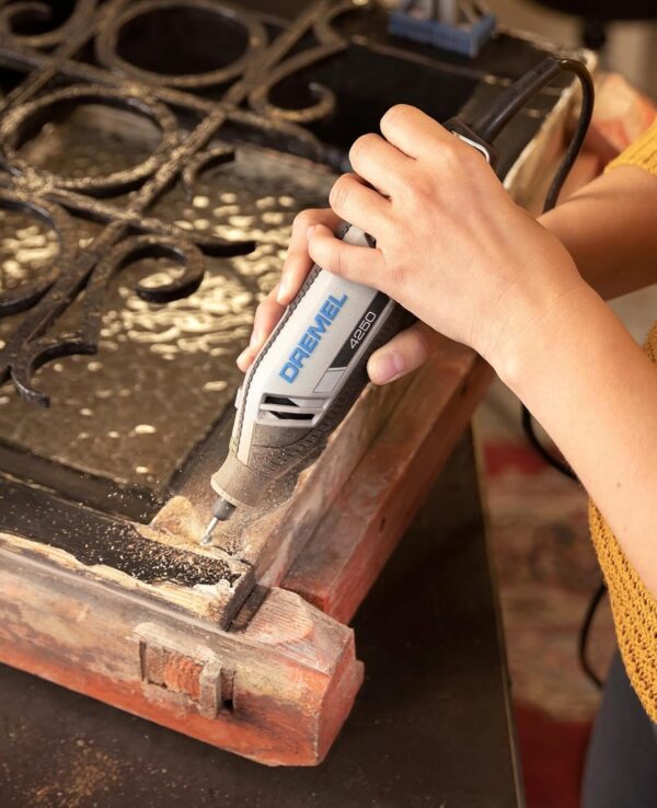 Dremel 4250 Rotary Tool 175 W, Multitool Kit with 6 Attachments 128 Accessories, 175W Motor with Electronic Feedback, Variable Speed 5.000-35.000 RPM - Image 8