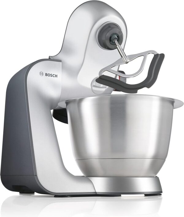 Bosch CreationLine 7 in 1 Stand Mixer MUM58259GB with 11 accessories, 7 Speeds, dough hook, whisk, beater, blender, juicer, mincer, shredder, 1000W, White/Silver - Image 6