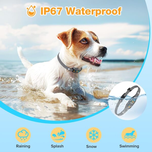 Anti Bark Collars for Dogs, Humane No Shock Bark Collar, Vibration & Beep, 7 Adjustable Sensitivity Levels, Rechargeable Stop Dog Barking Collar for Small Medium Large Dogs with IPX7 Waterproof - Image 8